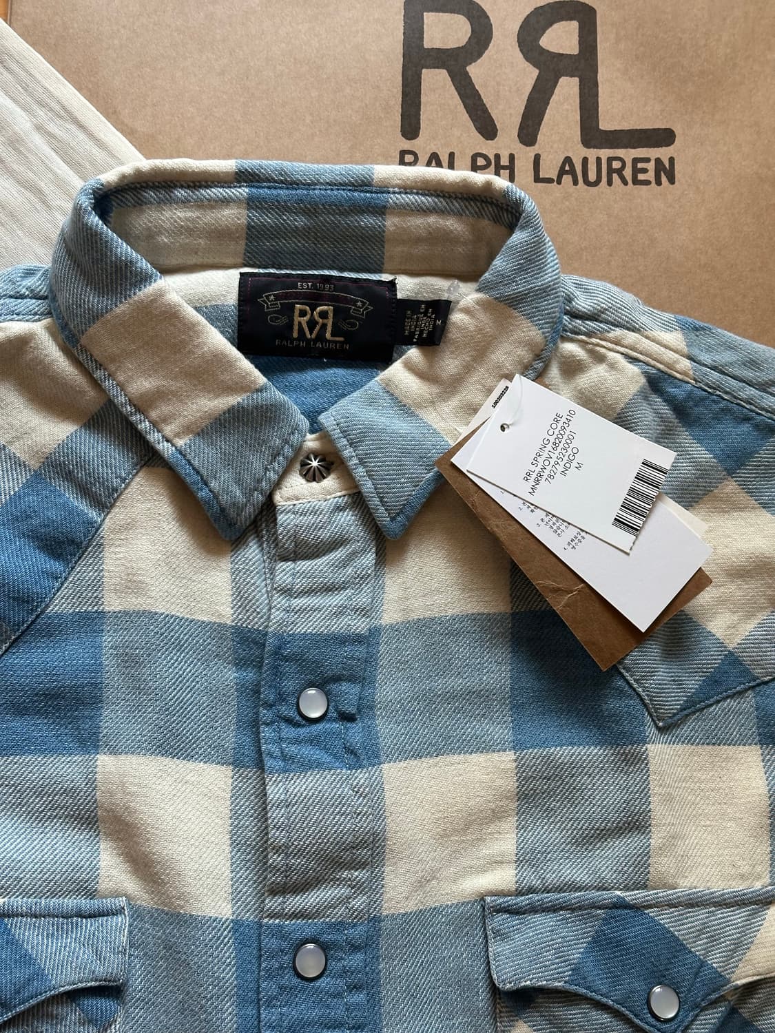 RRL 트윌 웨스턴 셔츠 새상품 M사이즈 상품이미지5
