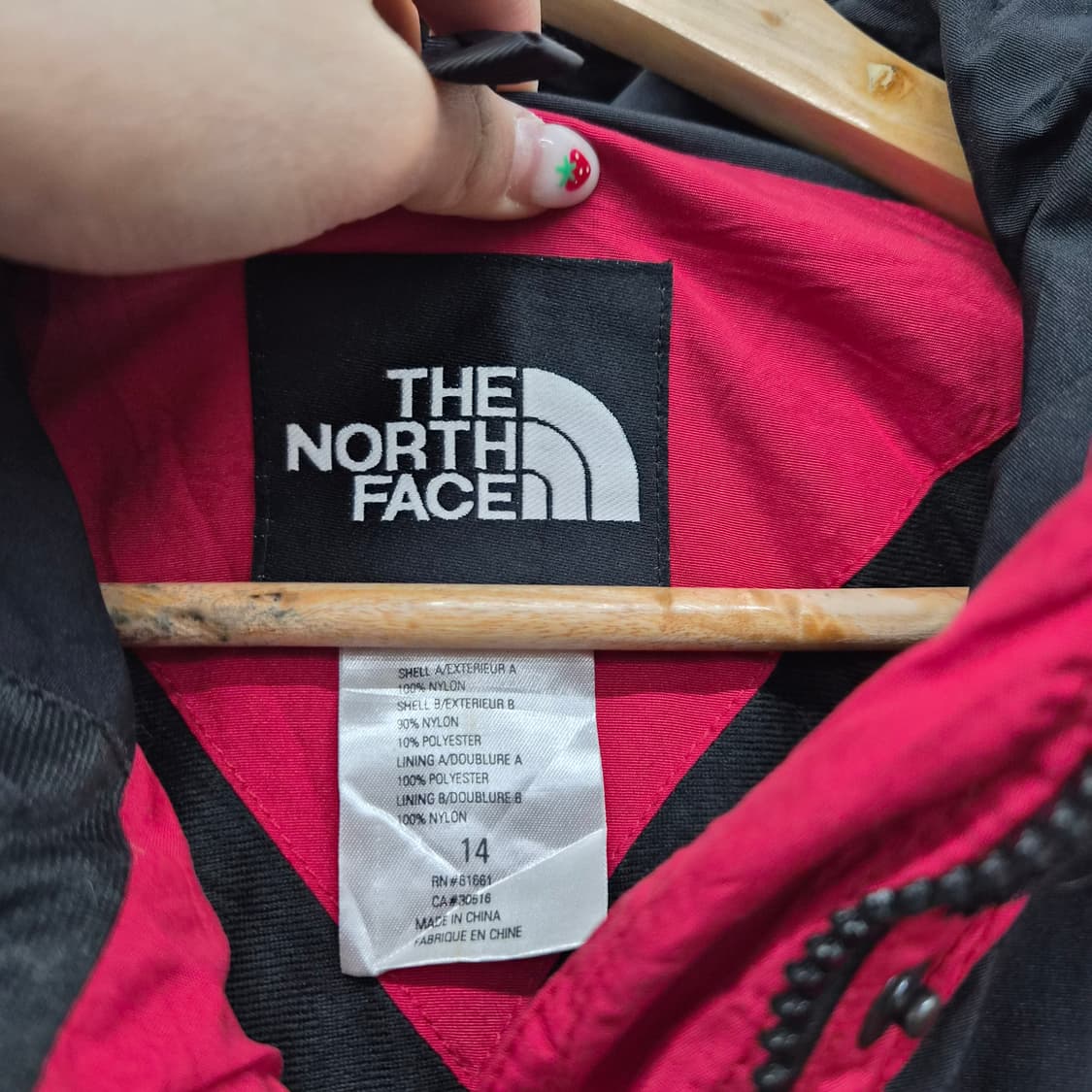 노스페이스 레드/블랙 바람막이 자켓 남성 L 상품이미지4
