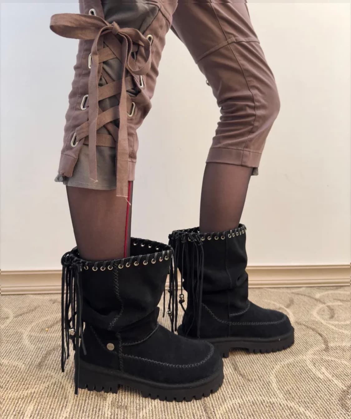 여밈 pigtail boots (black) 새상품 250 팝니다. 상품이미지1