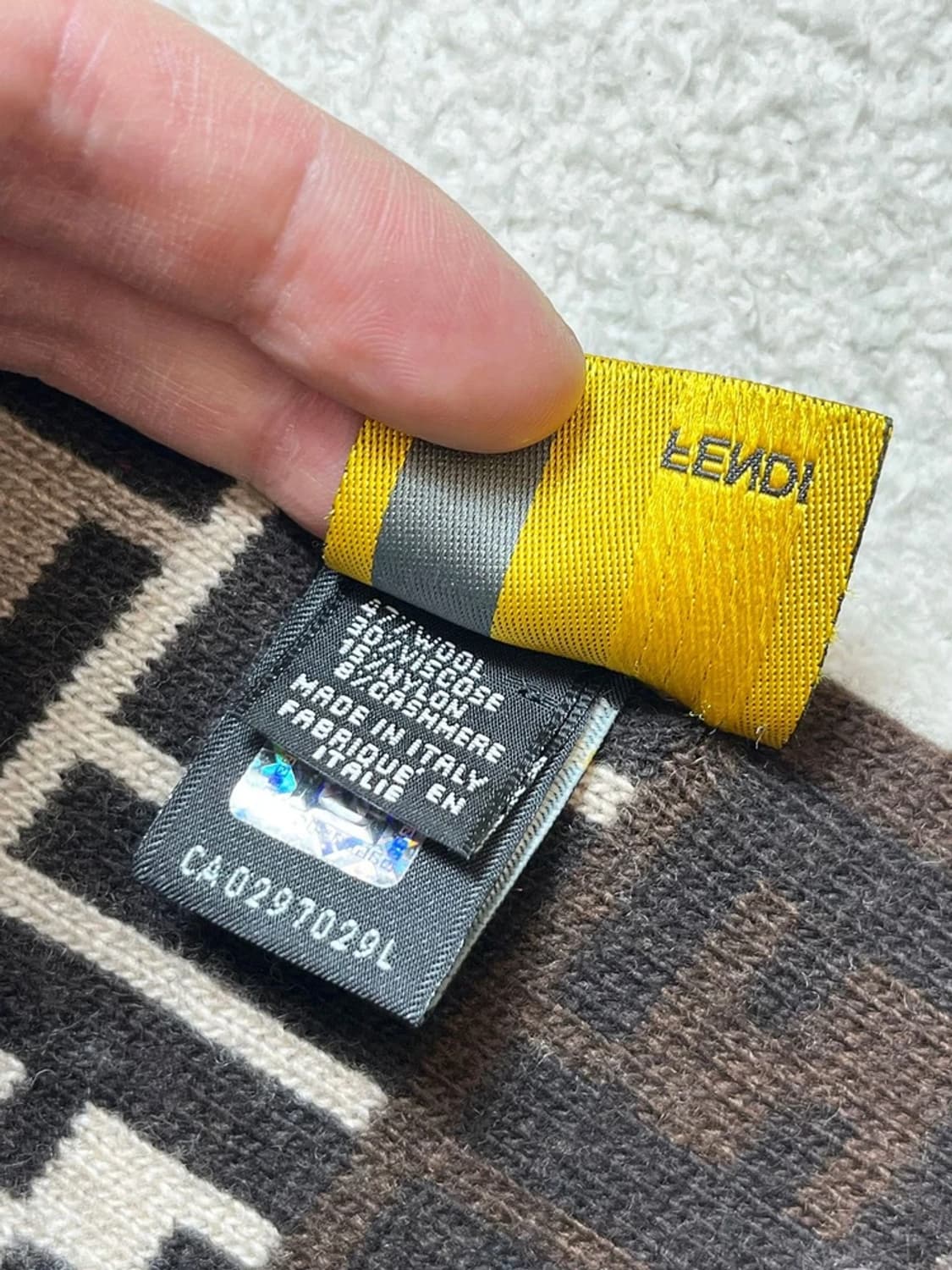 펜디 FENDI Italy 오리지널 울 숄 목도리 A1781 상품이미지6