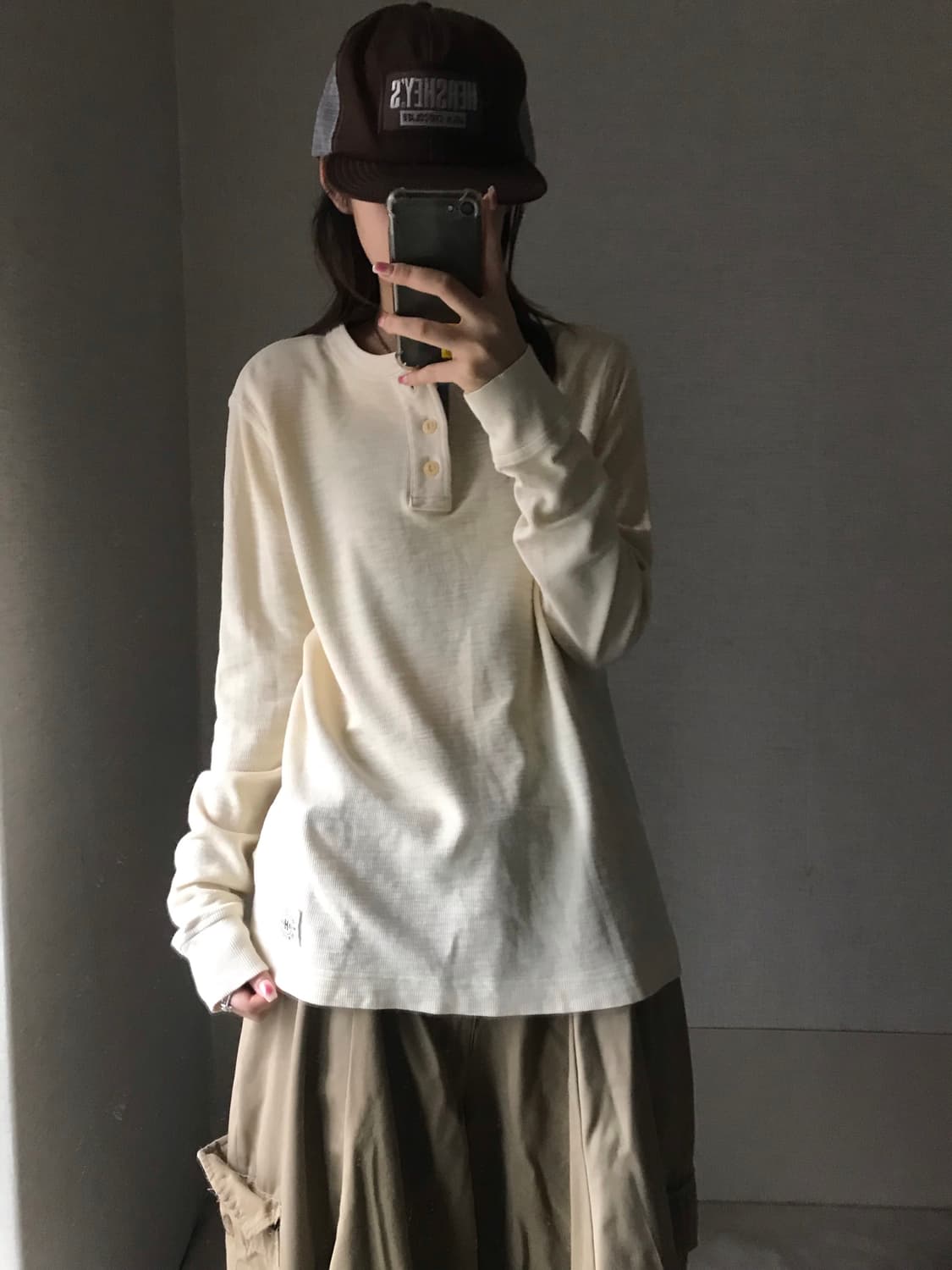 타미힐피거 아이보리 헨리넥 롱슬리브 상품이미지5