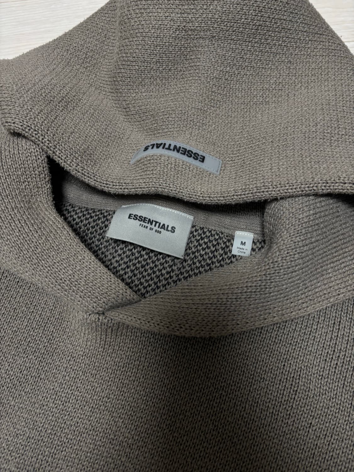 Essentials 니트 후드 TAUPE M 상품이미지3