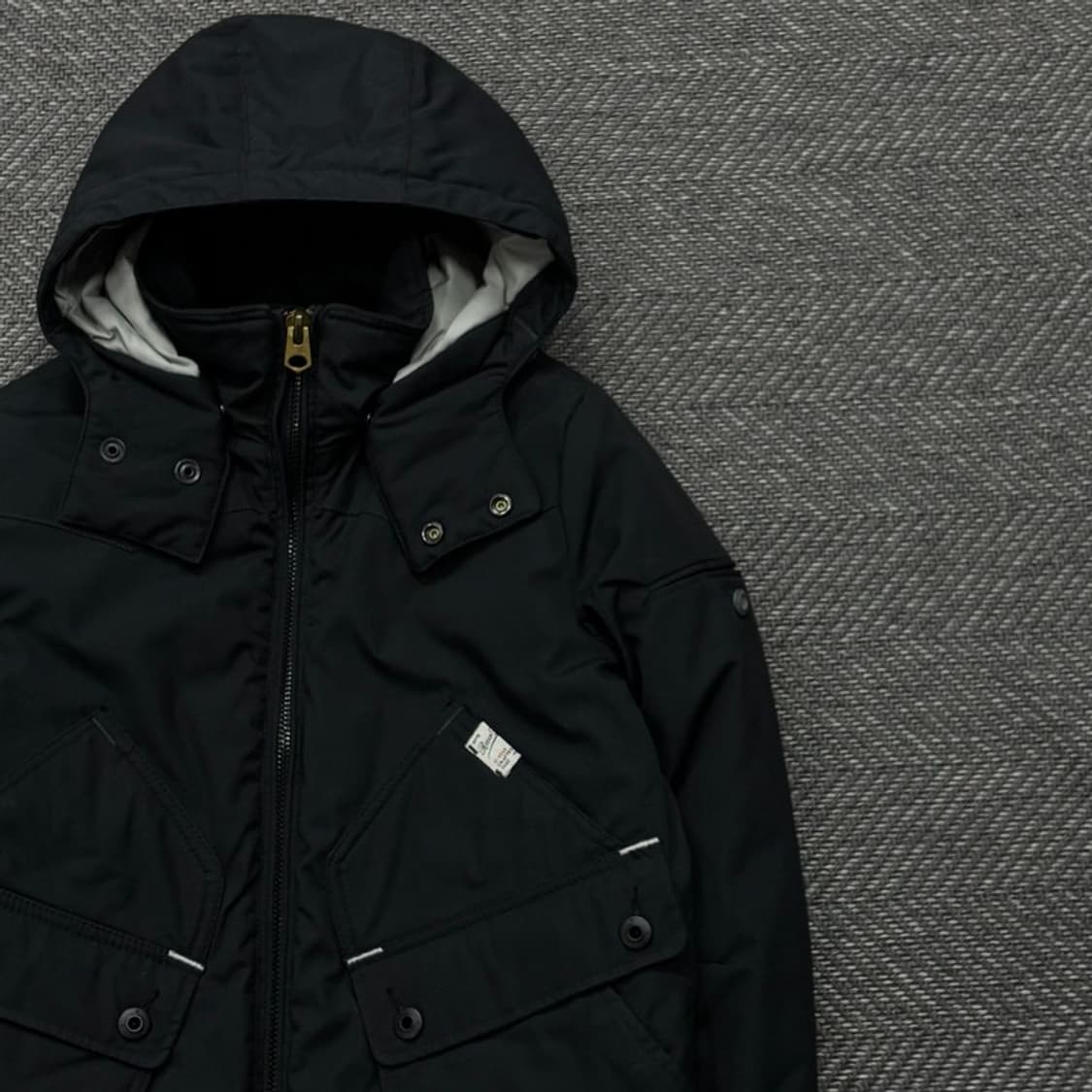 지스타로우 블랙 후드 패딩 자켓v0418 상품이미지4