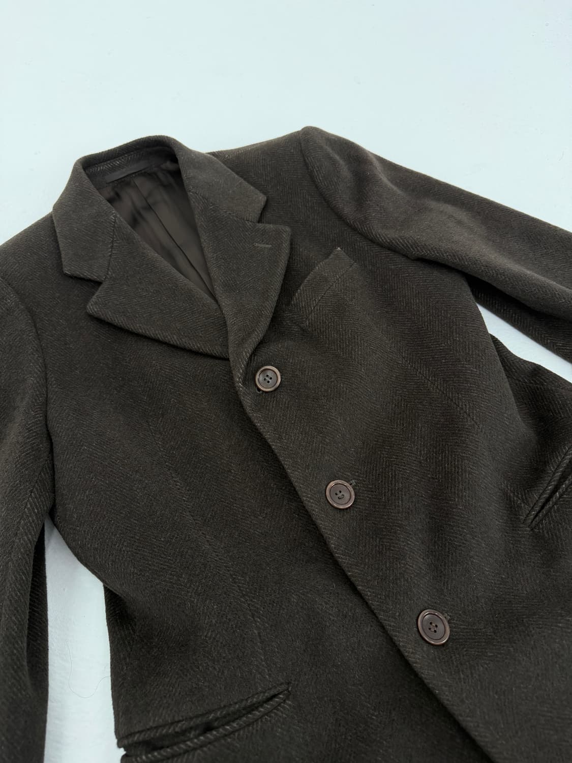 00’s Armani Collezioni herringbone coat 상품이미지6