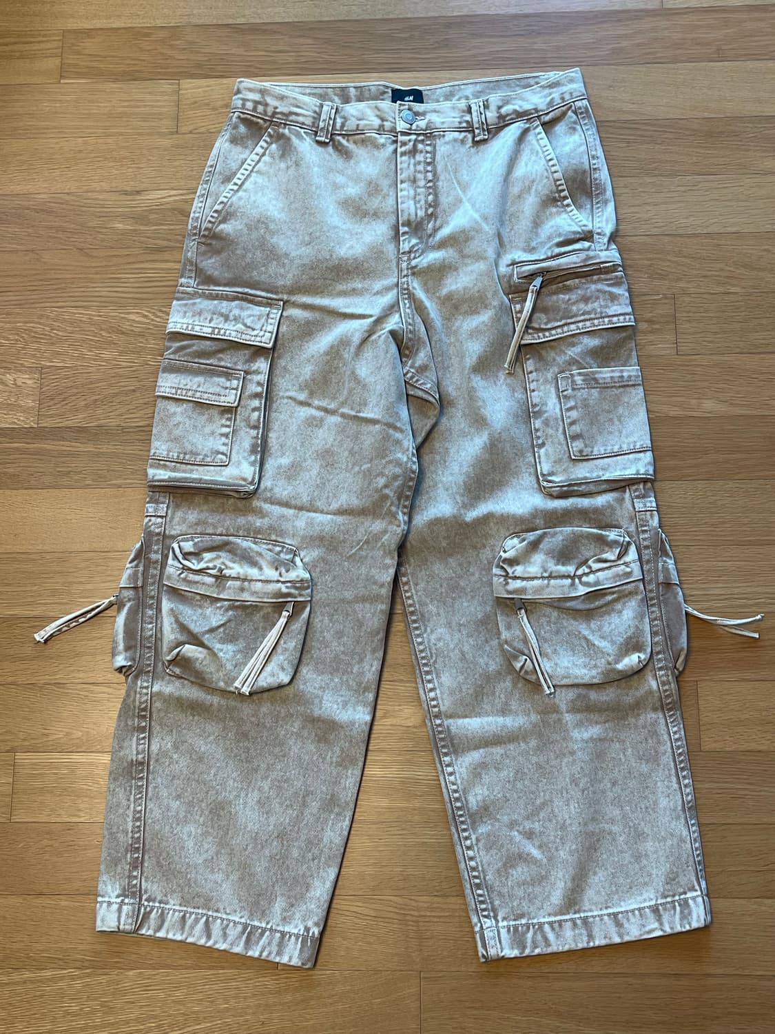 H&M 베이지 루즈 카고 팬츠 상품이미지2