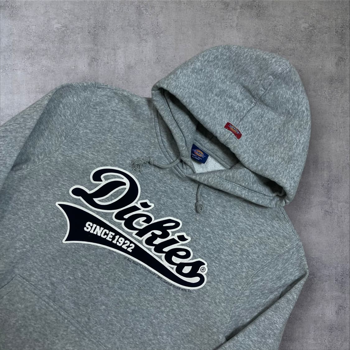 디키즈 스펠아웃 빅로고 그레이 후드티 상품이미지2