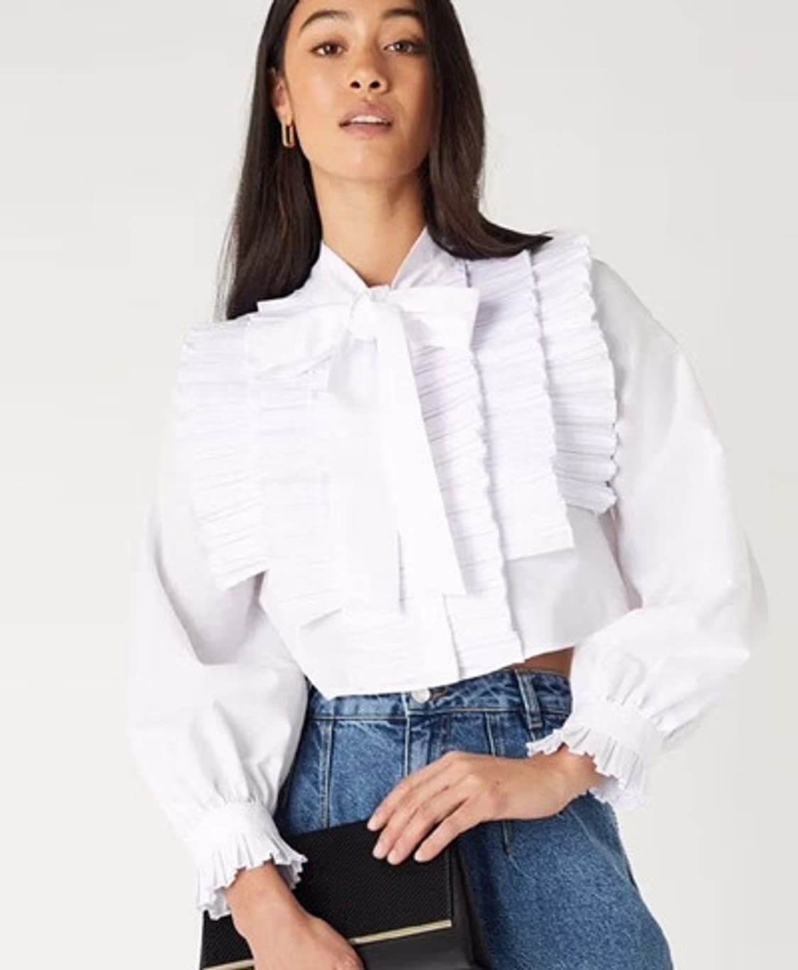 새) 자라 크롭 프릴 블라우스  상품이미지1