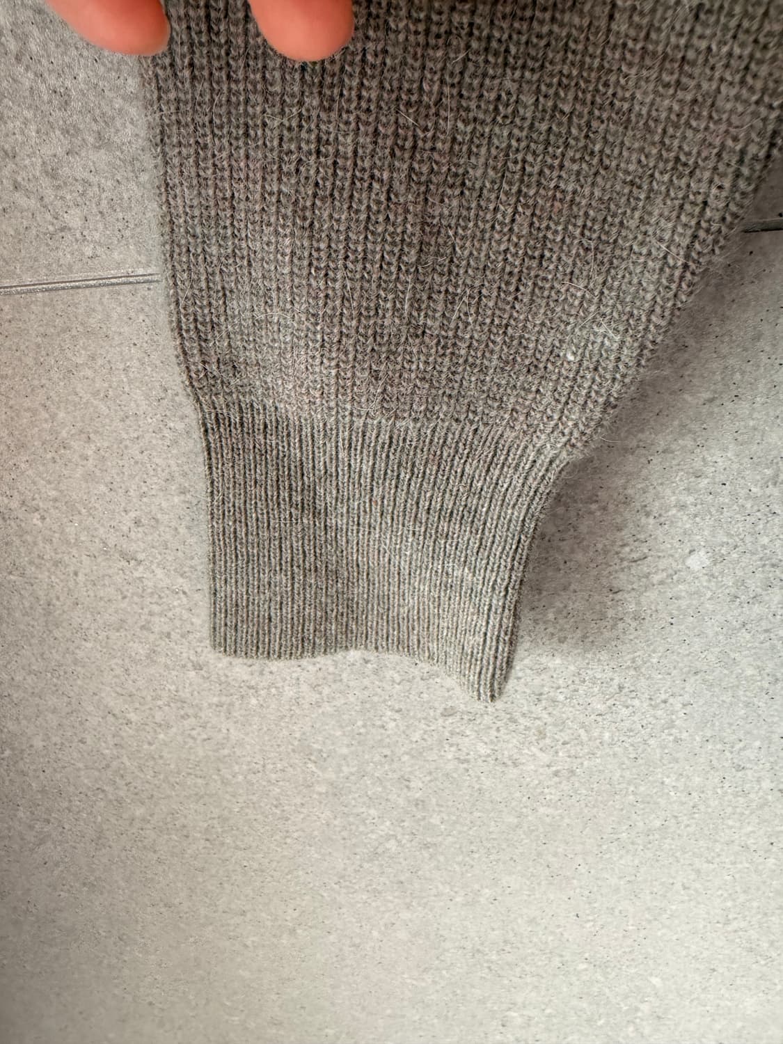 앙고라 기본 가디건 그린 상품이미지2