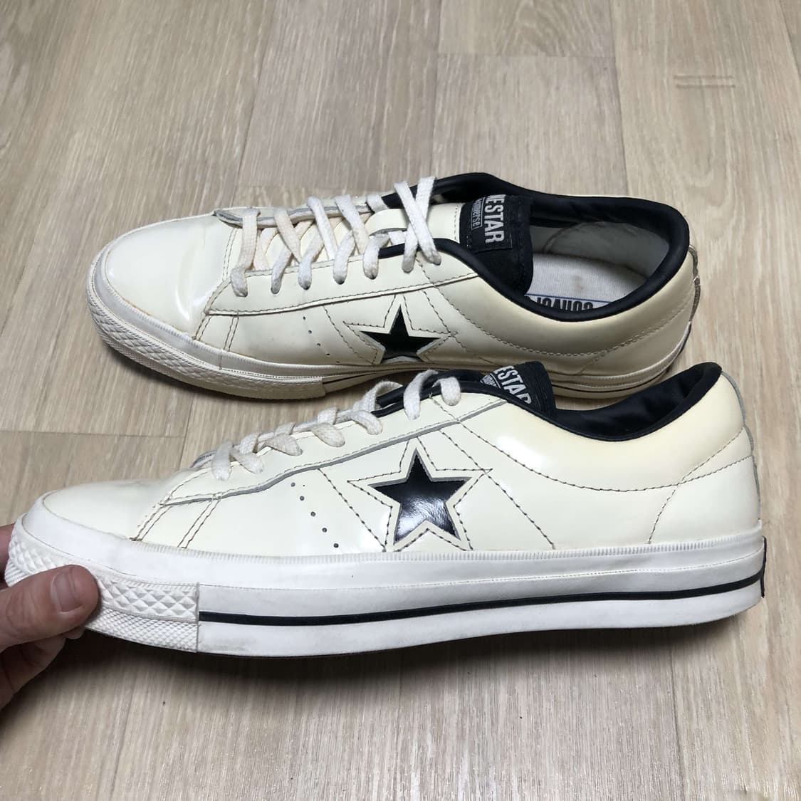 (270) 컨버스 CONVERSE 원스타 레더 한별 아이보리 에그렛270 상품이미지9