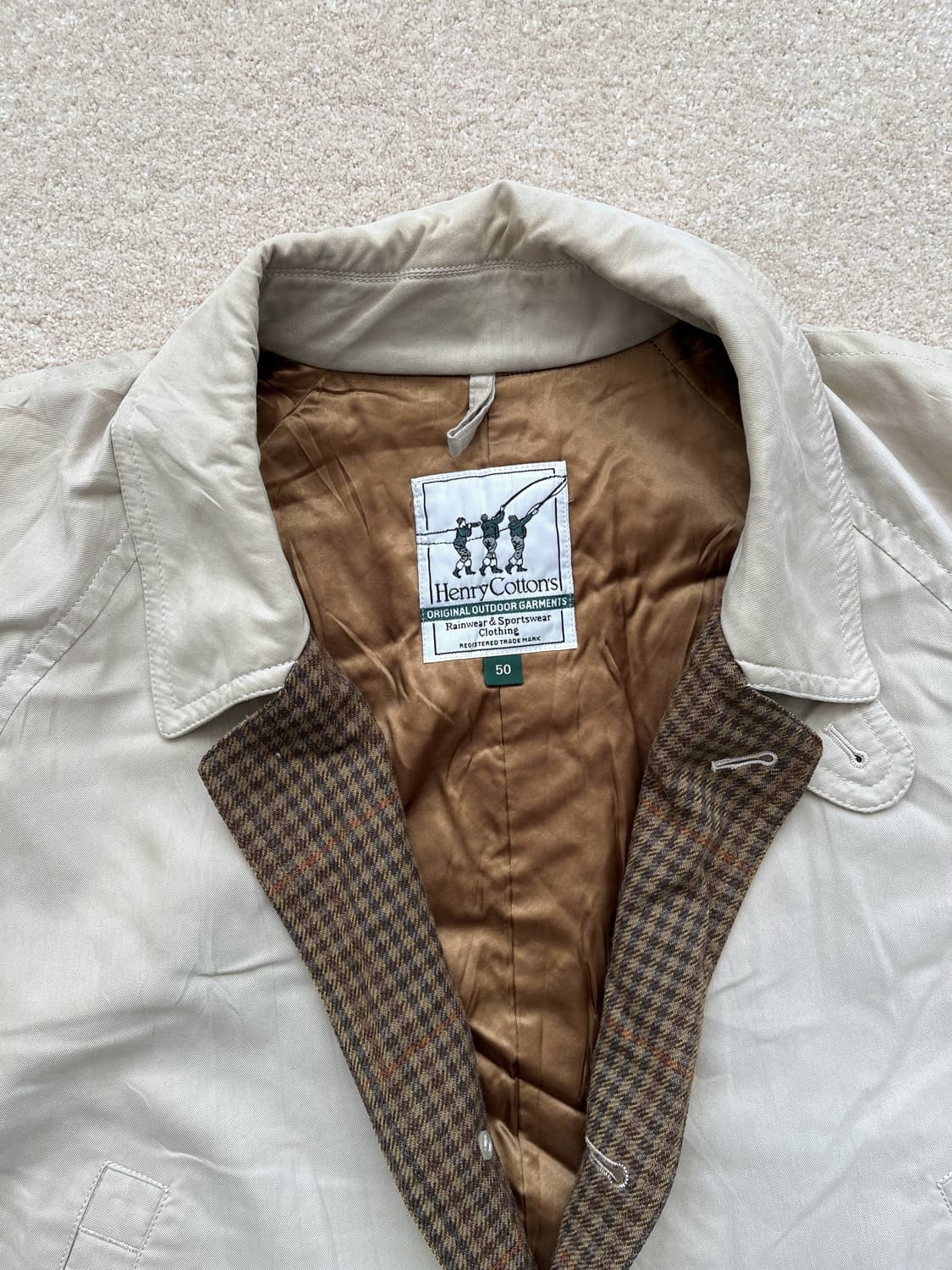 헨리코튼 체크 라이닝 필드 코트 (105) 상품이미지3