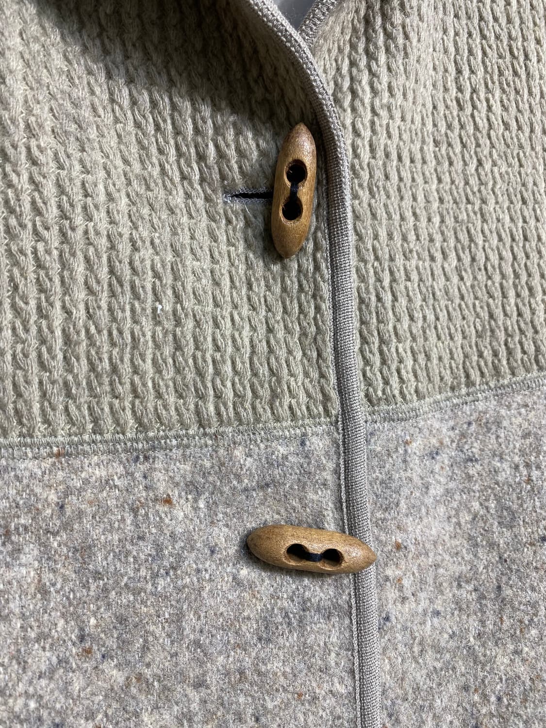 [M] PO•ROOK 재팬메이드 더플 후드 니트 코트 상품이미지4