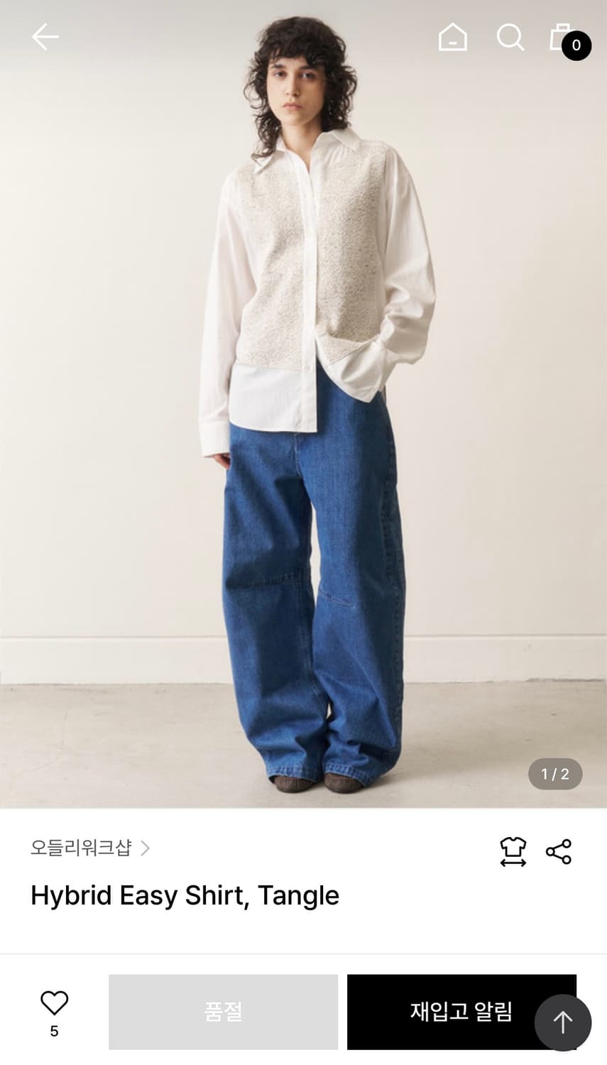 오들리워크샵 - 하이브리드 이지 셔츠 M 상품이미지1