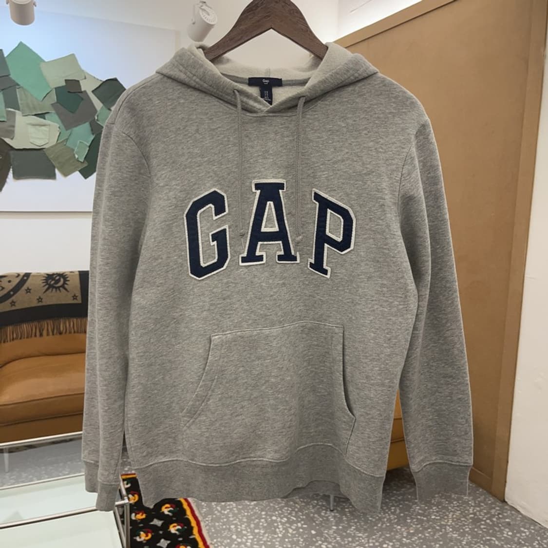 갭 빈티지 모던 캐주얼 빅로고 기모 후드티 S C08231 상품이미지3