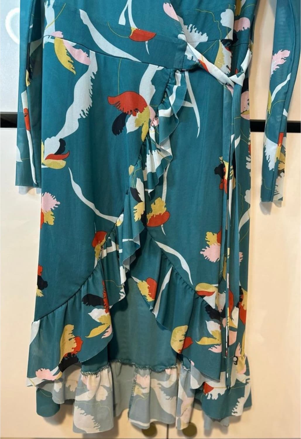 Soaked in Luxury플라워 패턴 랩 롱 원피스  상품이미지7