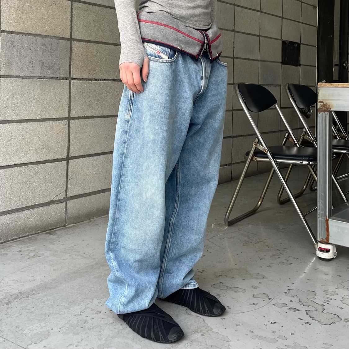 디젤 레이어드 데님 팬츠 상품이미지2