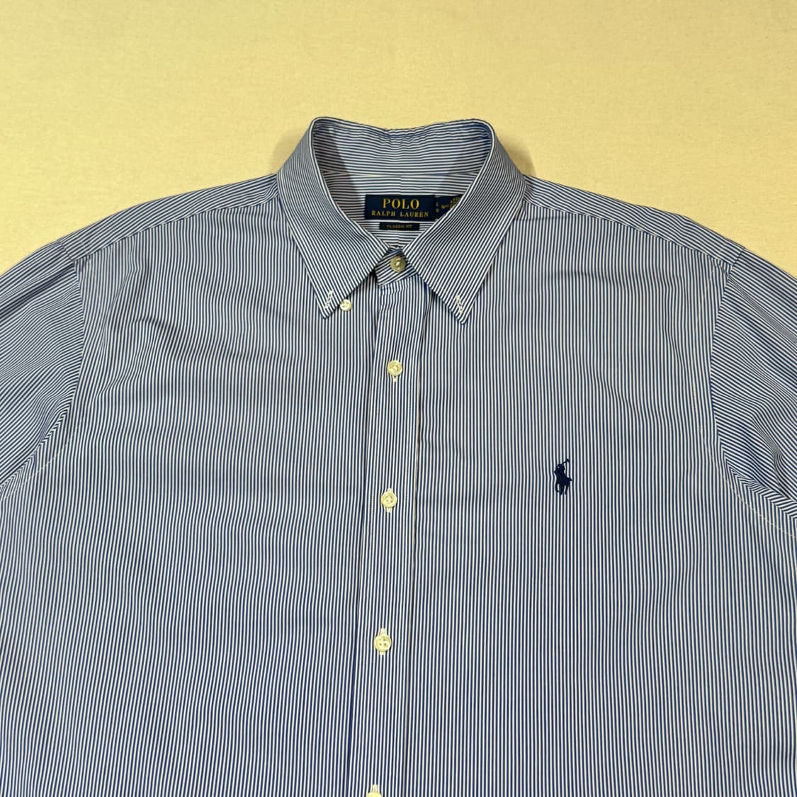 L) 폴로 랄프로렌 클래식핏 블루 스트라이프 포플린 셔츠 신형 상품이미지3