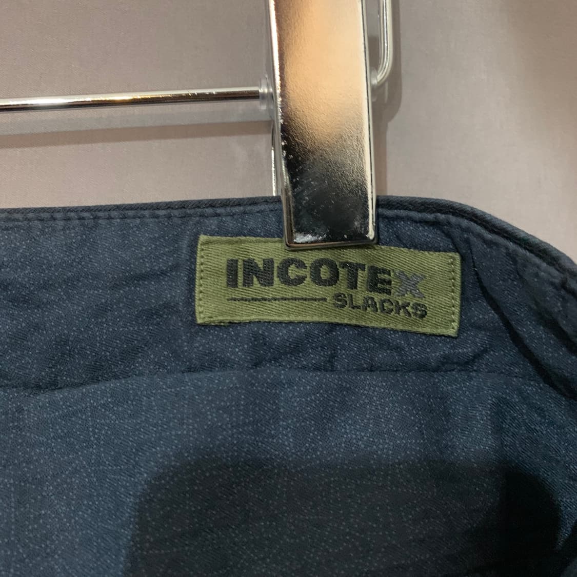 32인치 인코텍스 슬림핏 네이비 스판 치노팬츠 면바지 상품이미지5