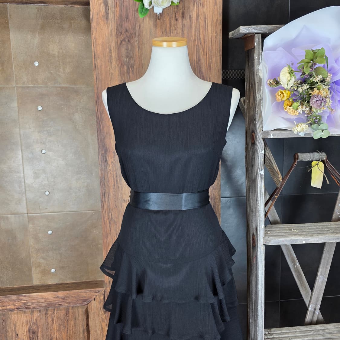 티어드 리본 프릴 원피스 상품이미지2