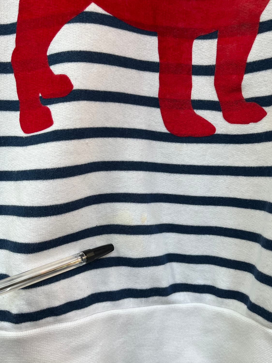 etre cecile 불독 프린팅 스트라이프 스웨트 셔츠 M 상품이미지4