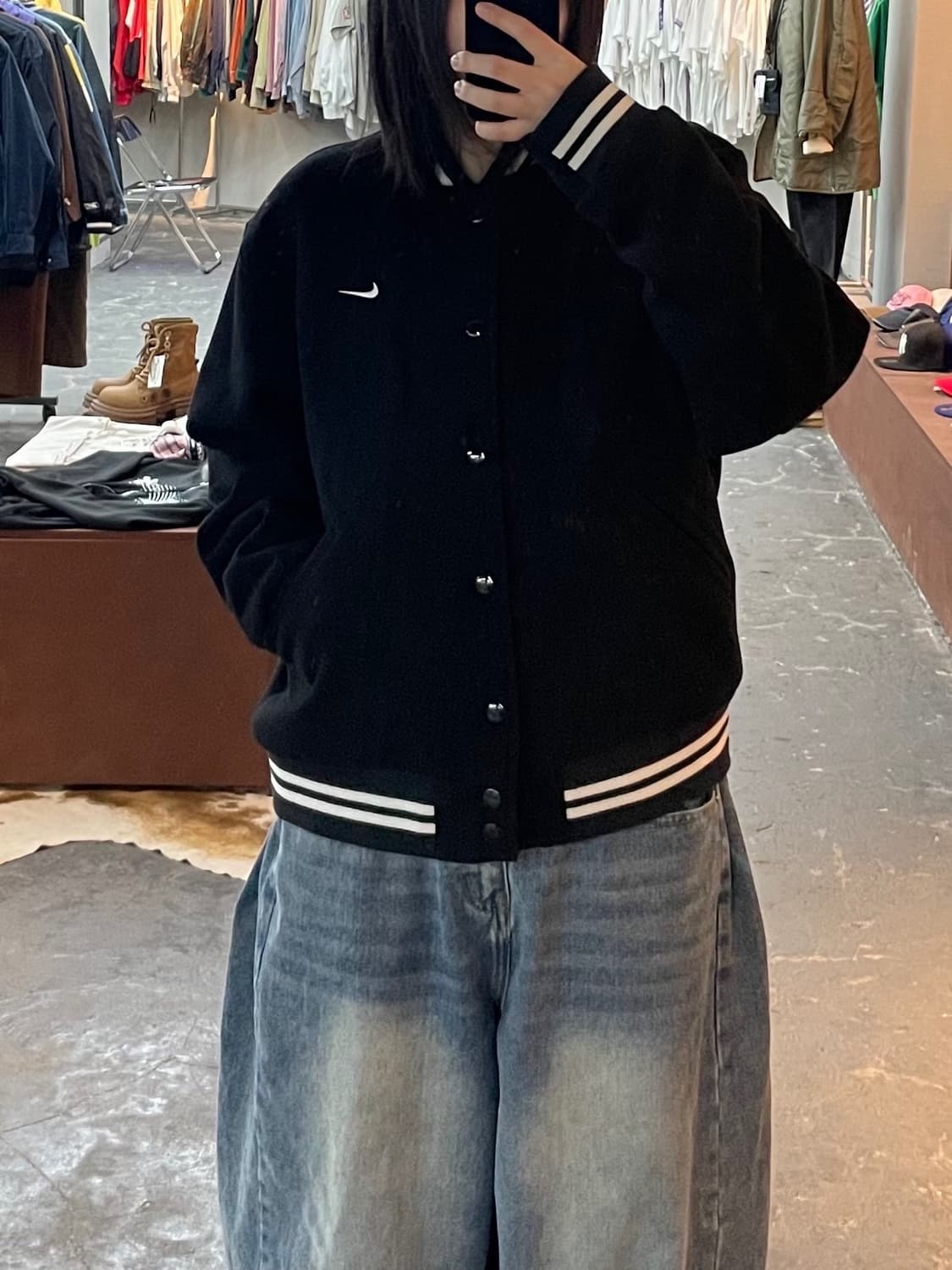 나이키 NSW 블랙 바시티 자켓 H1684 상품이미지1