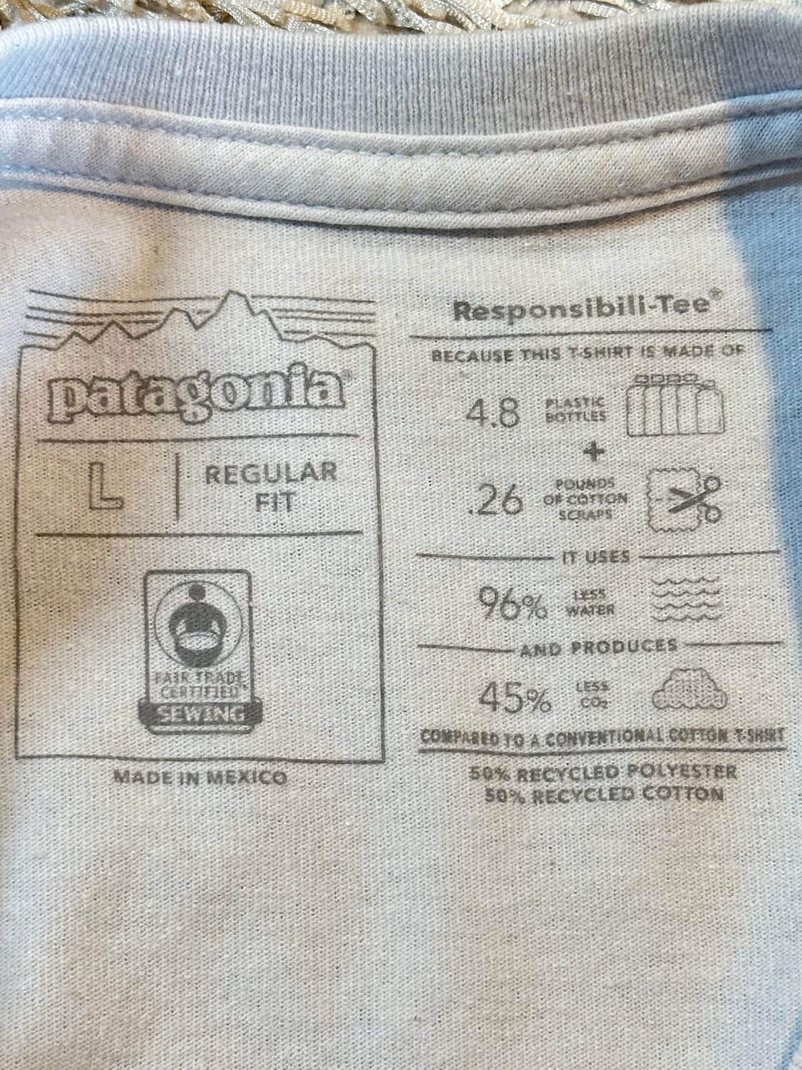 파타고니아 PATAGONIA 백프린팅 반팔 티셔츠 화이트 상품이미지5
