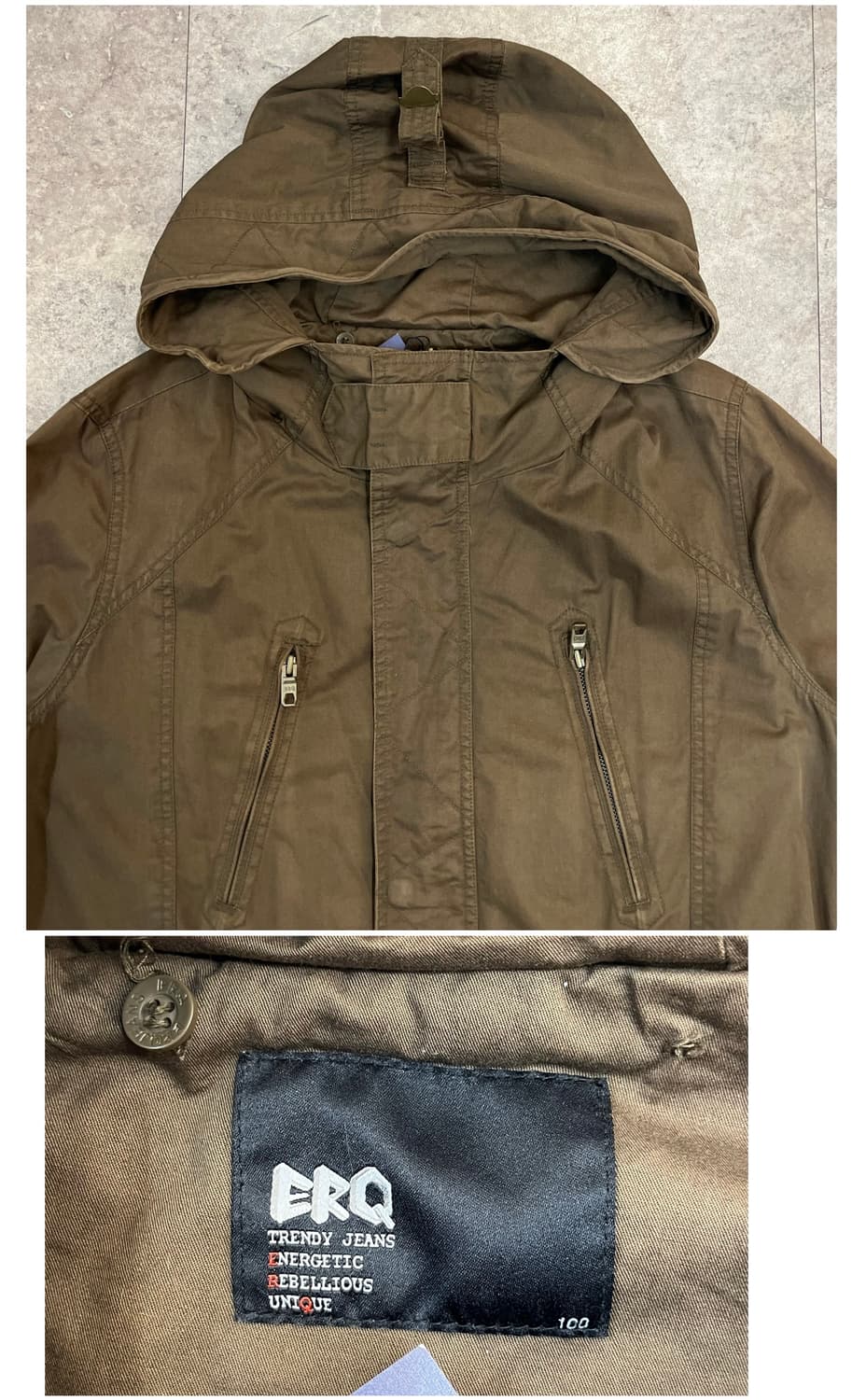 빈티지 야상 자켓 카키브라운 100 #csz3990 상품이미지3