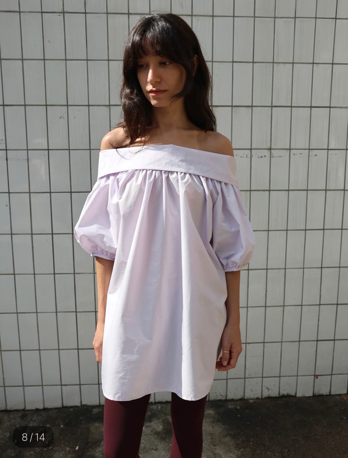 amorshaee BACK RIBBON TOP (라벤더) 상품이미지1