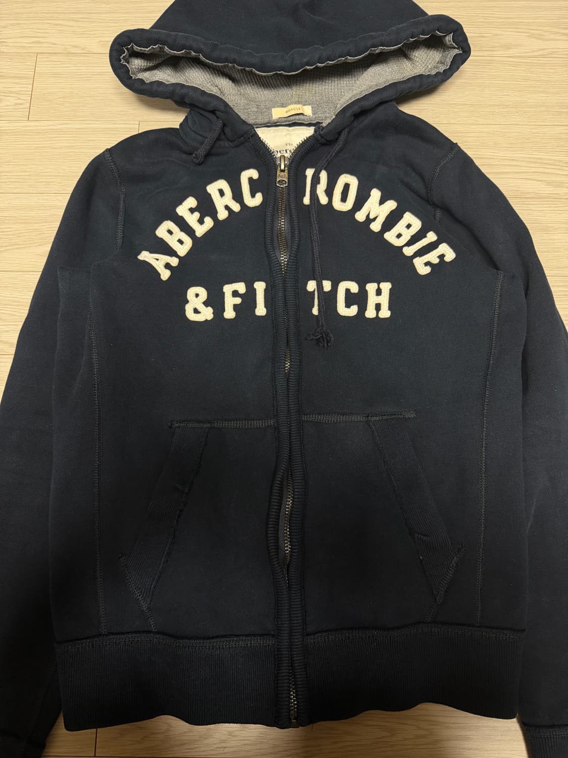 아베크롬비 네이비 후드집업 m 상품이미지2