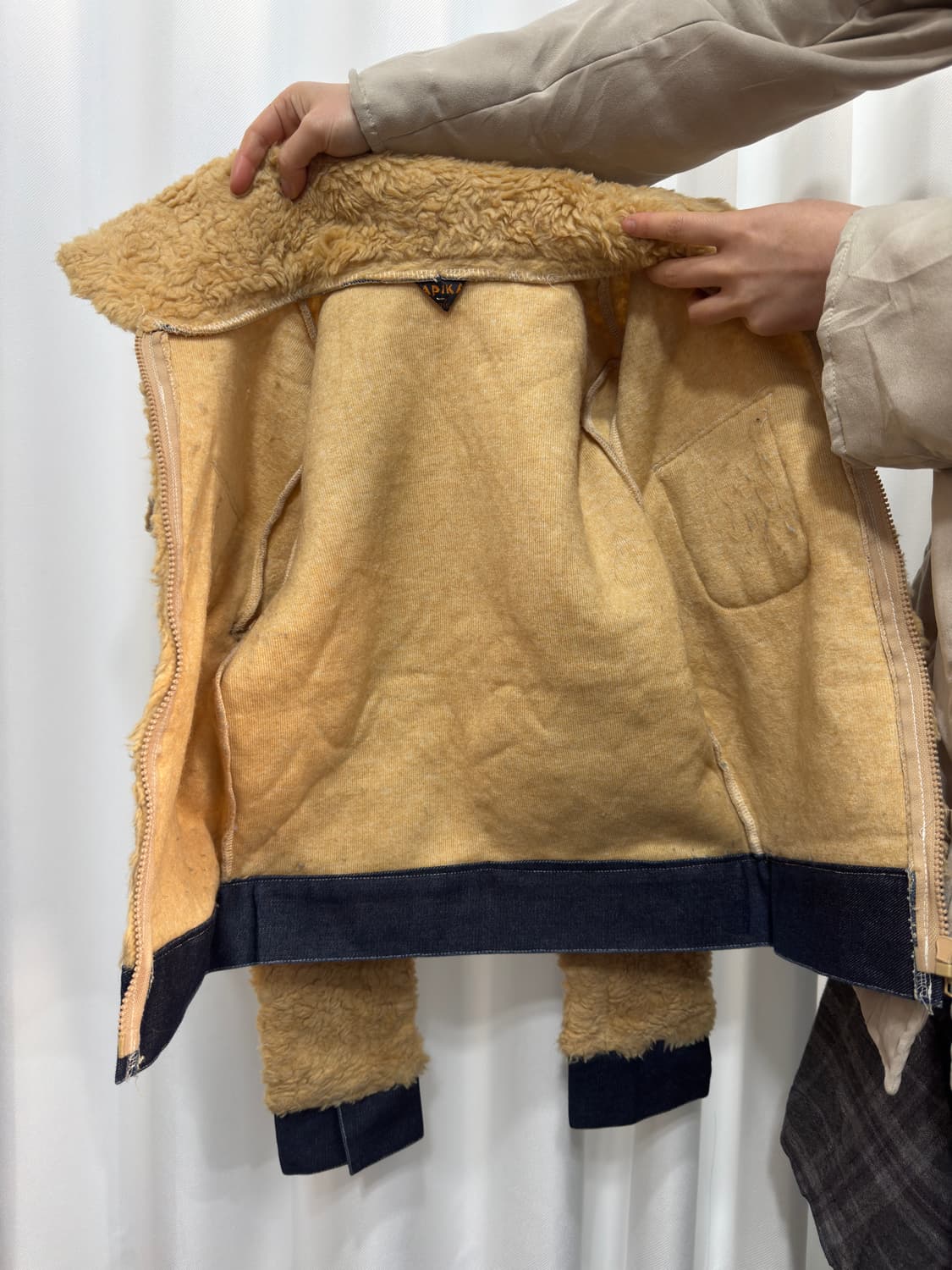 fur denim jacket 상품이미지4