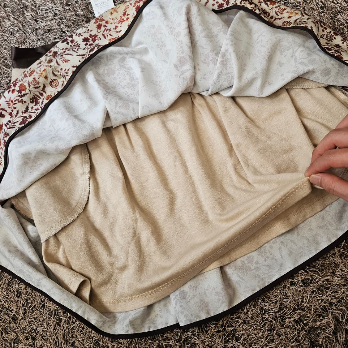 오즈세컨 플라워 주름 미니 스커트 1size(55-66) 상품이미지5