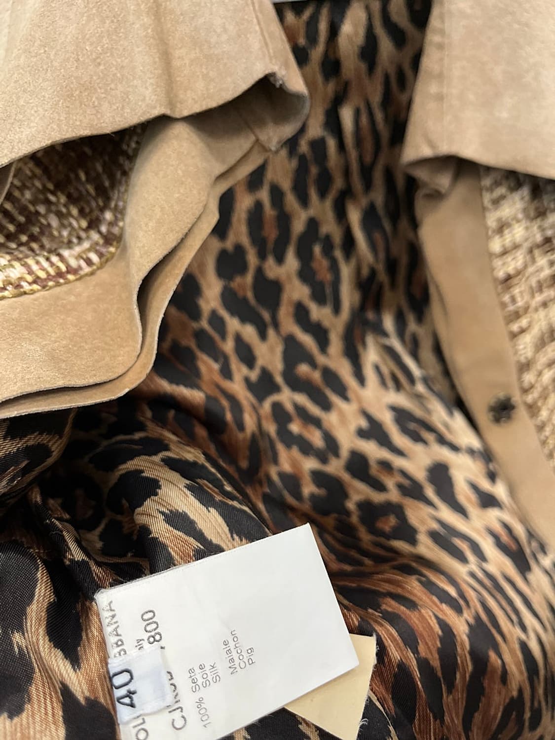 여) 돌체앤가바나 레더콤비 트위드자켓  상품이미지10