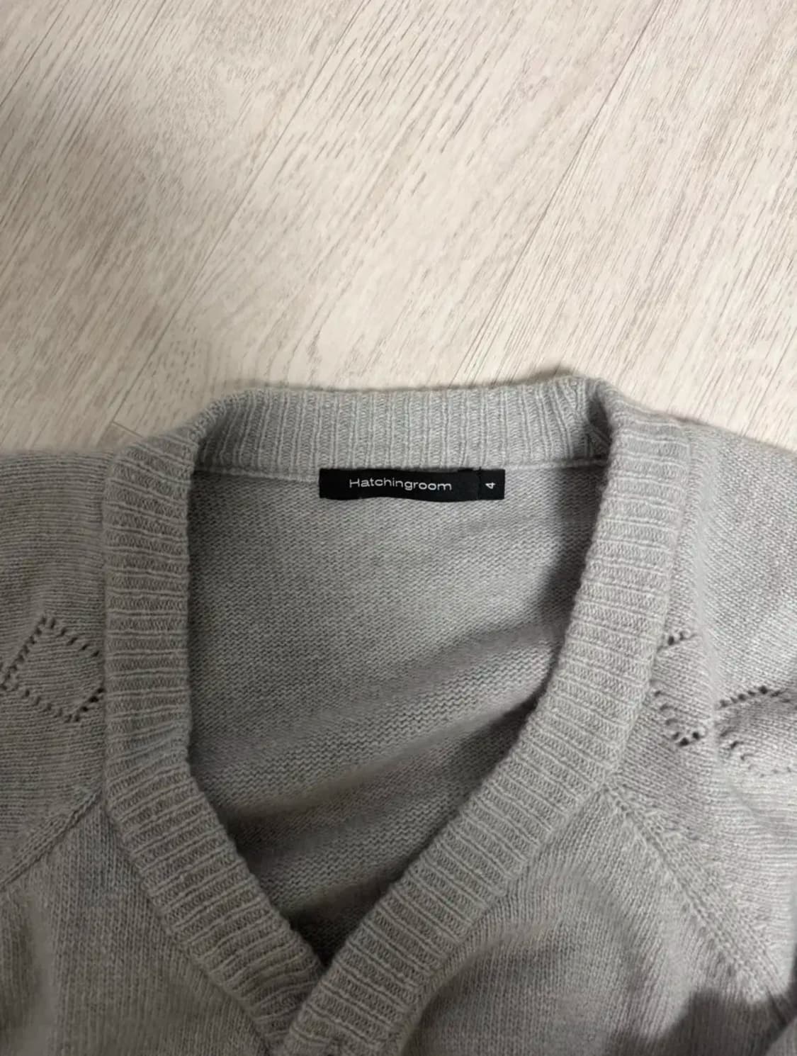 해칭룸 아가일 가디건 그레이 4사이즈 상품이미지1