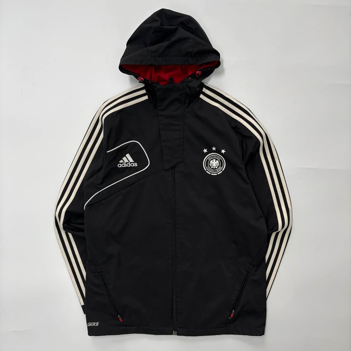 아디다스 독일 국대 11/12 3성유니폼 블랙 윈드브레이커 자켓 후드집업 상품이미지2