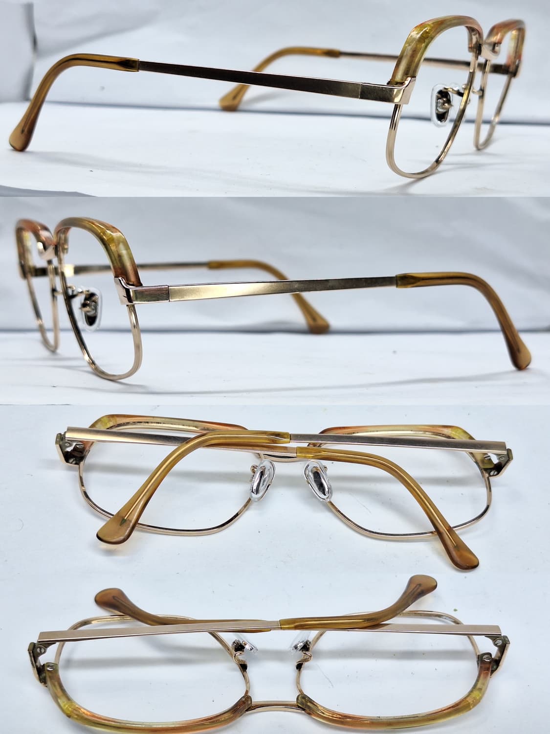 80s 일본 빈티지 VISTA B-289 금장 12K 브로우라인 하금테 상품이미지4