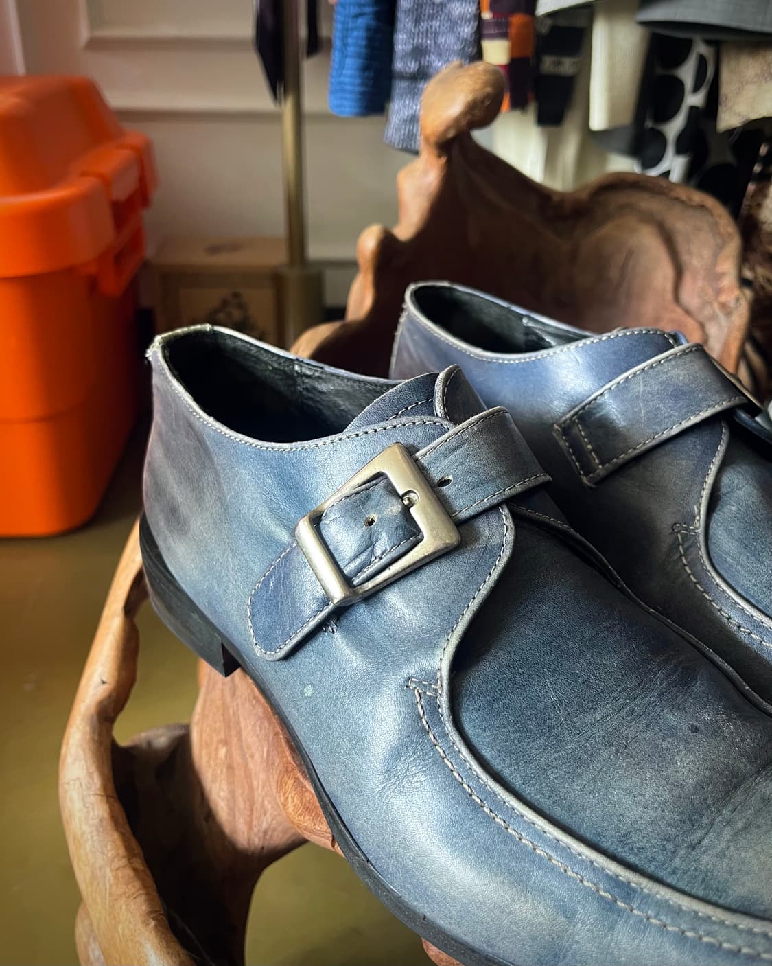Male & Co Blue Aging Cow Leather Loafer  상품이미지5