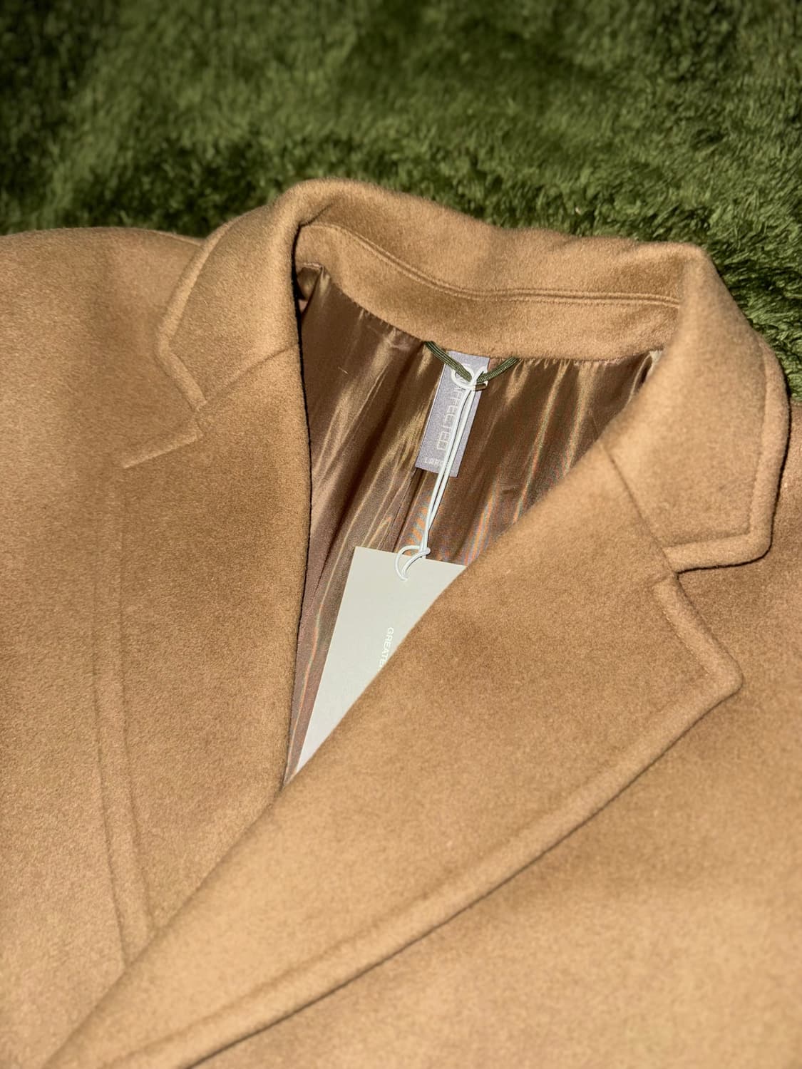 [L] 언어펙티드 21FW 오버사이즈드 체스터필드 코트 카멜 상품이미지3