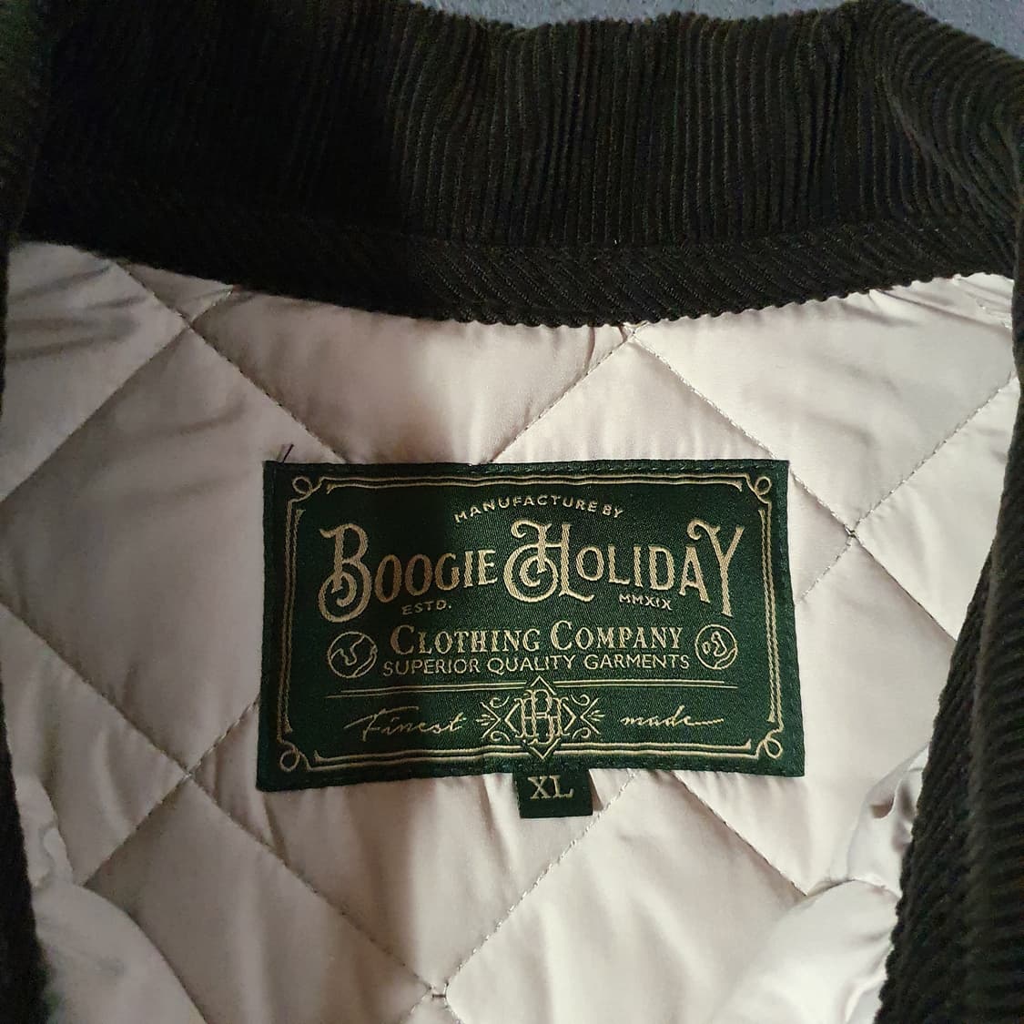 부기홀리데이 울 퀼티드 퀼팅 자켓 XL 브라운 상품이미지6