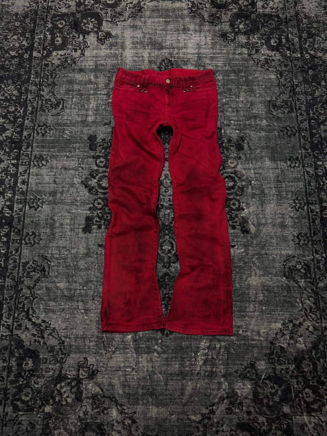 Buffalo bobs 00s red washing boots cut d 상품이미지2