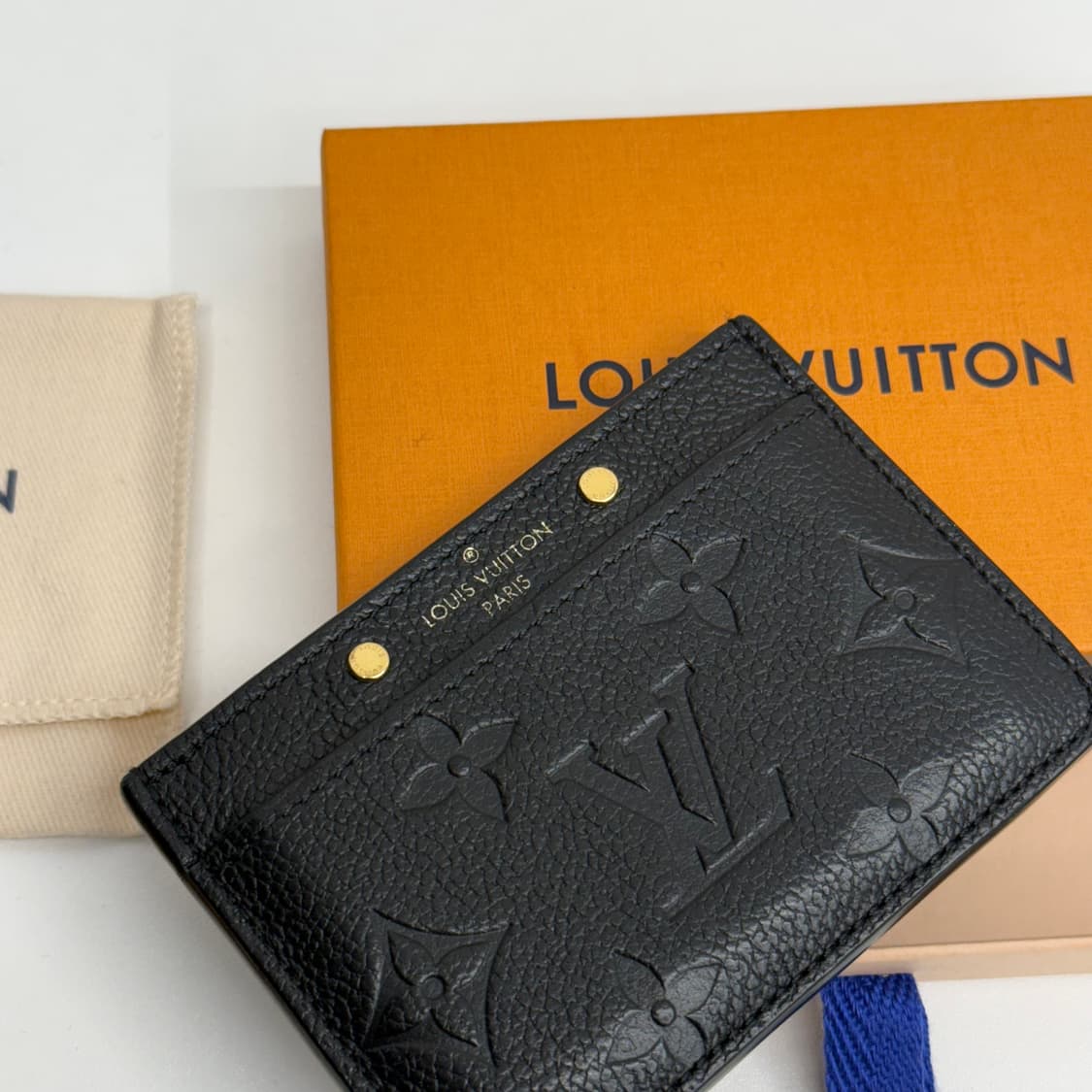 [풀박스] 루이비통 앙프렝뜨 카드지갑 블랙 상품이미지3