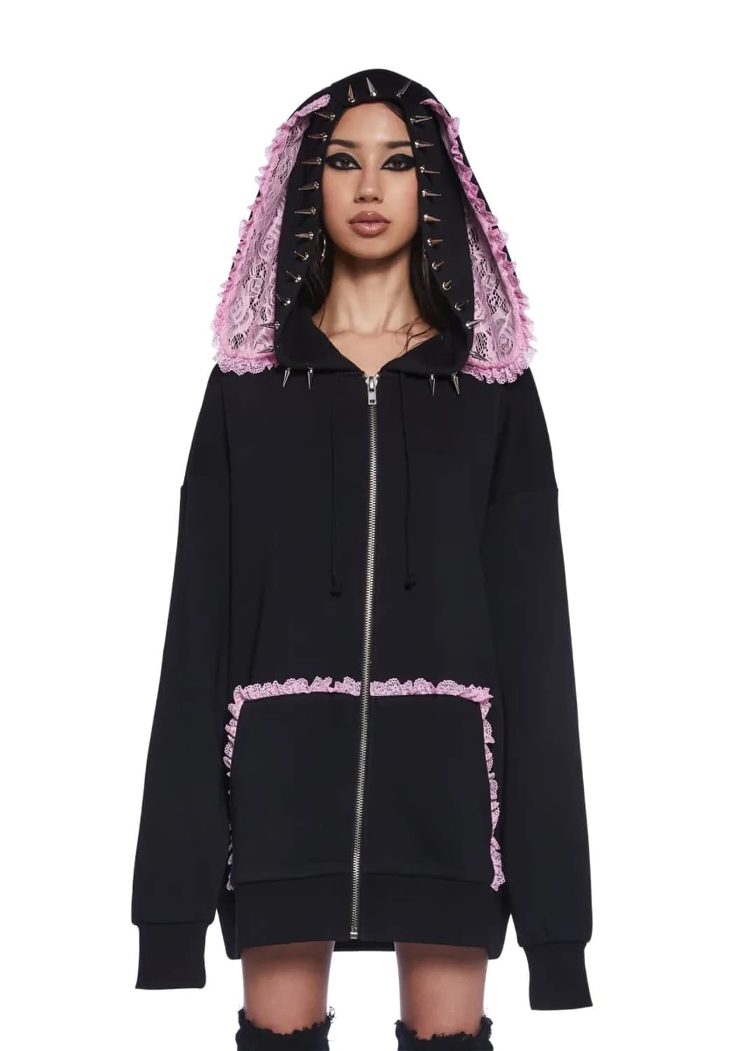 돌스킬 핑크 후드 집업  상품이미지1