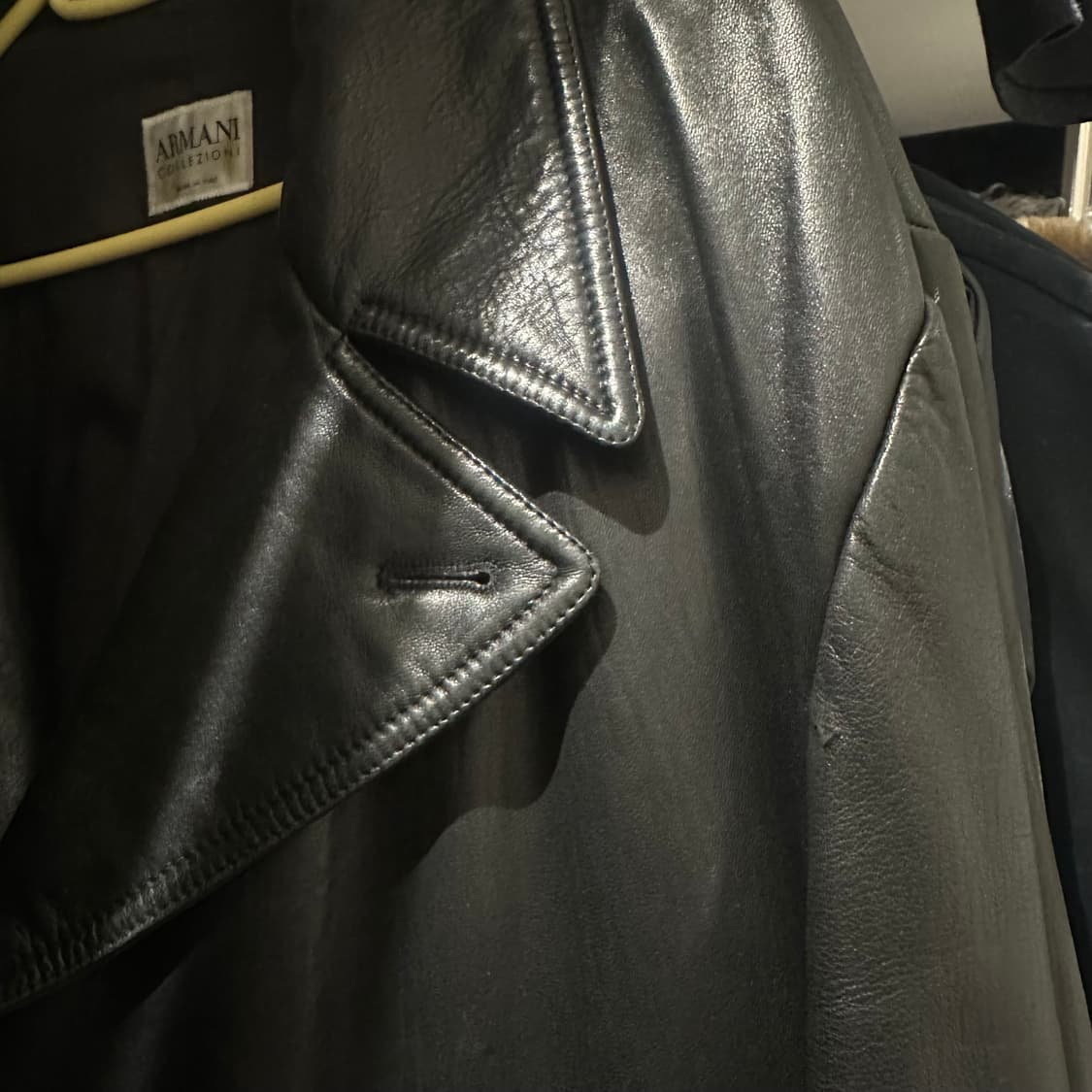 아르마니 꼴레지오니 레더 코트 상품이미지8