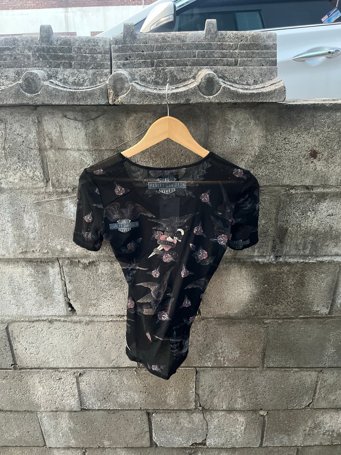 할리데이비슨 올드스쿨 프린팅 나일론 메쉬 반팔 티셔츠 M 상품이미지2