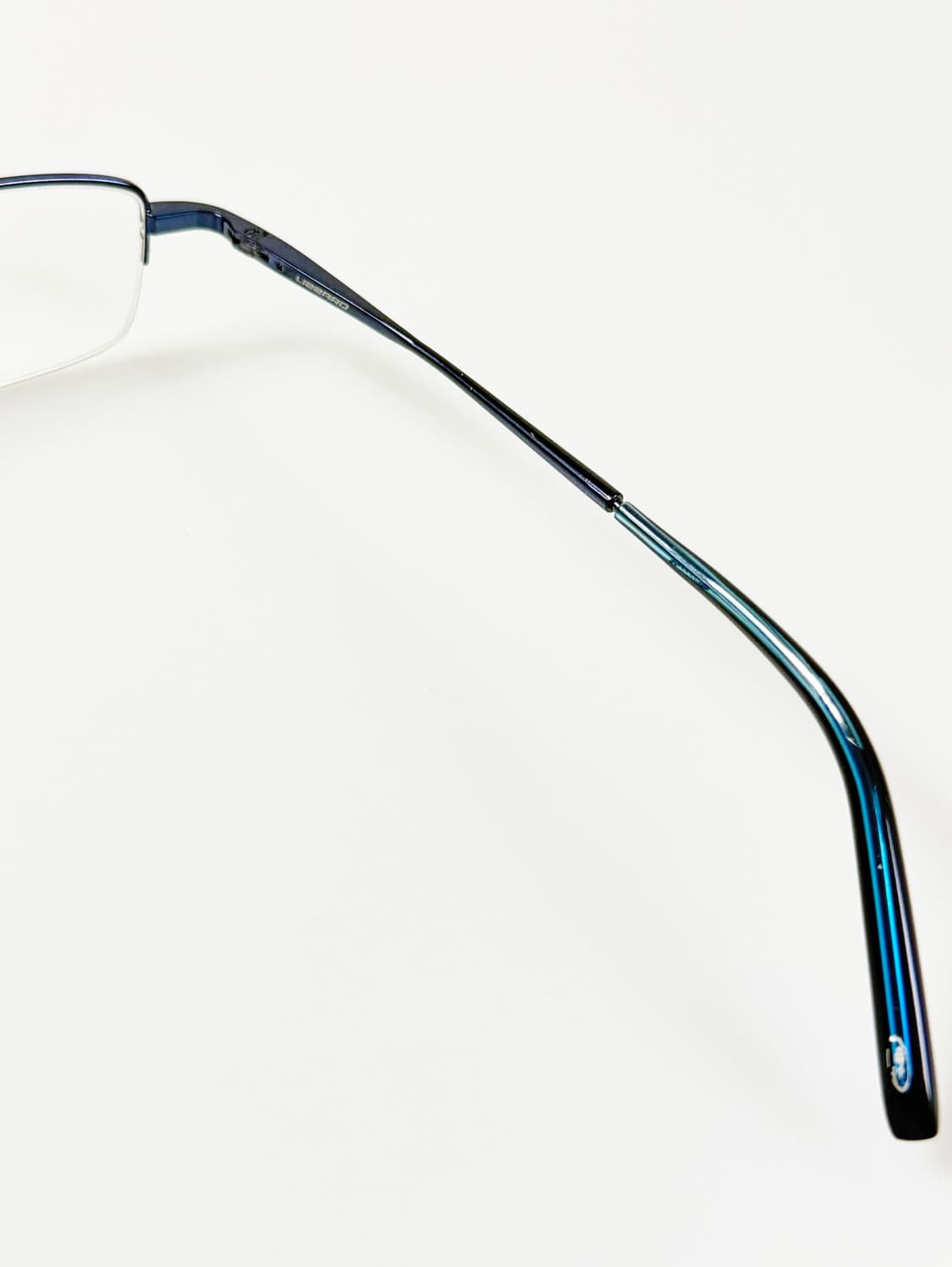 LIZZARD 네이비 반무테 스퀘어 메탈 빈티지 안경 상품이미지6