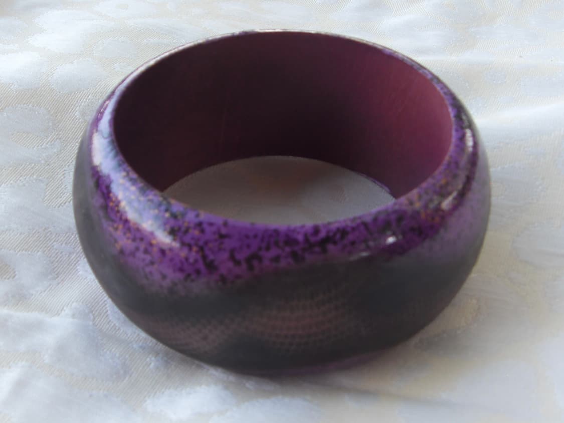 Wooden python bangle (purple) 상품이미지5
