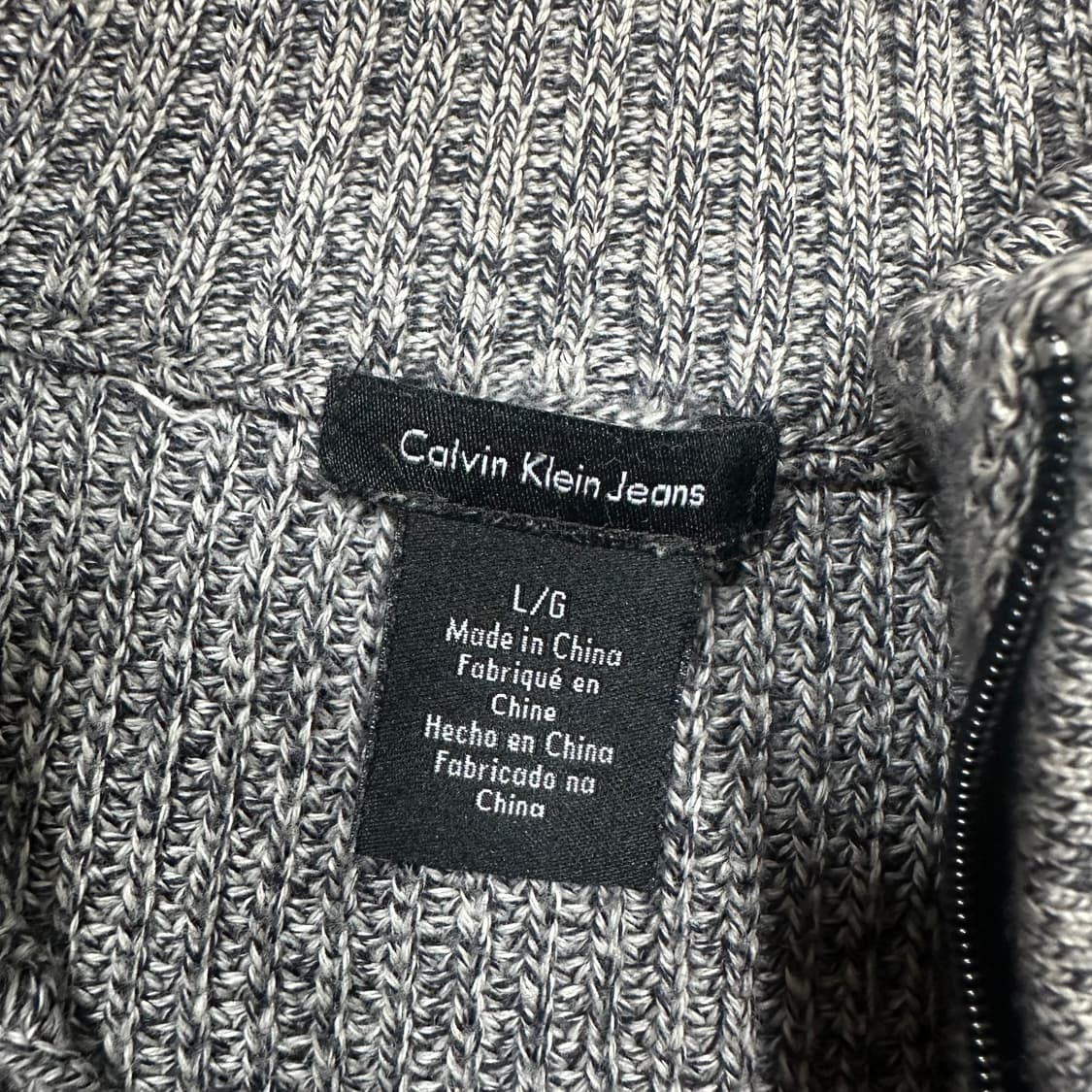 ✨ (바배) CK 캘빈클라인 코튼 하프 니트 집업  상품이미지3