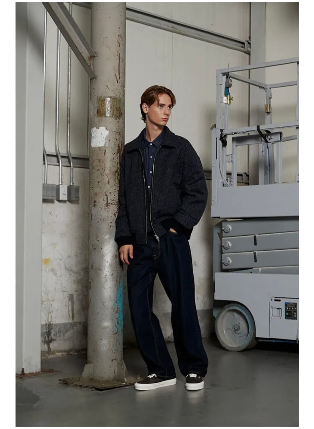 [홀리선] 울 블루종 트위드 자켓 - 네이비 상품이미지5