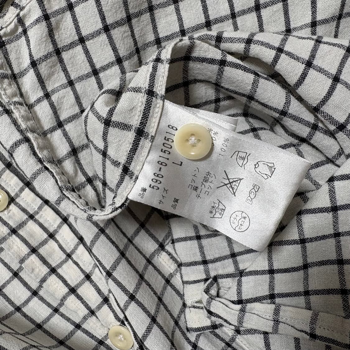 마가렛호웰 린넨 하프 체크셔츠 상품이미지5