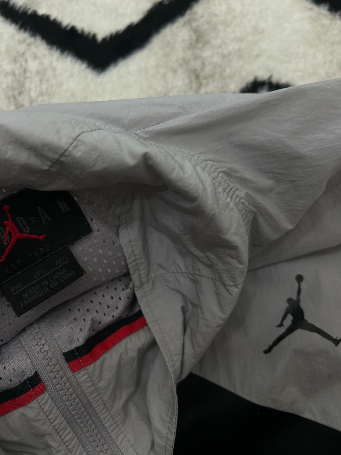[4XL]나이키 조던 윙스 다이아몬드 자켓/그레이블랙 상품이미지5
