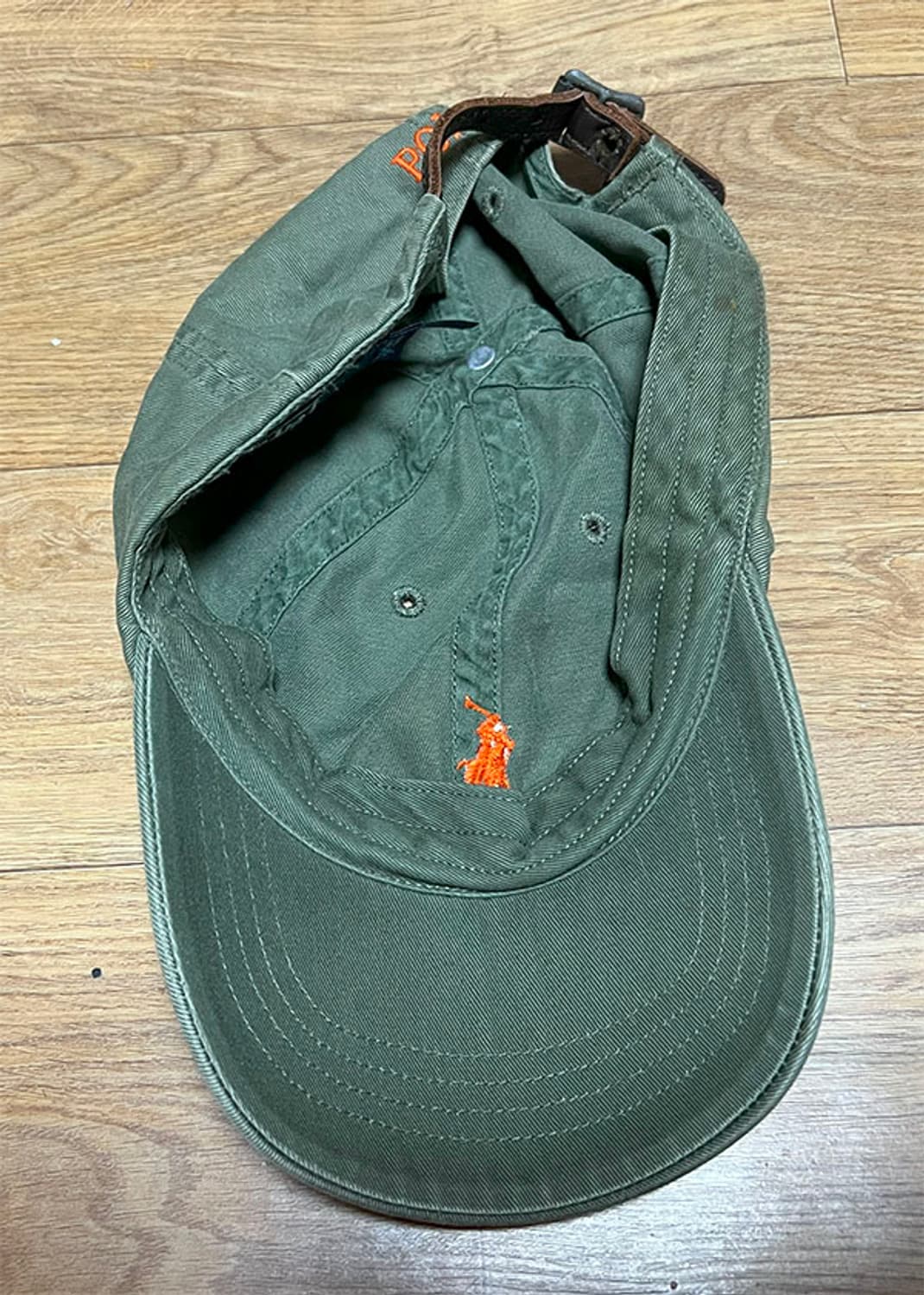 POLO 폴로 캐주얼 모자 볼캡 카키 정품 상태좋음 프리 상품이미지3