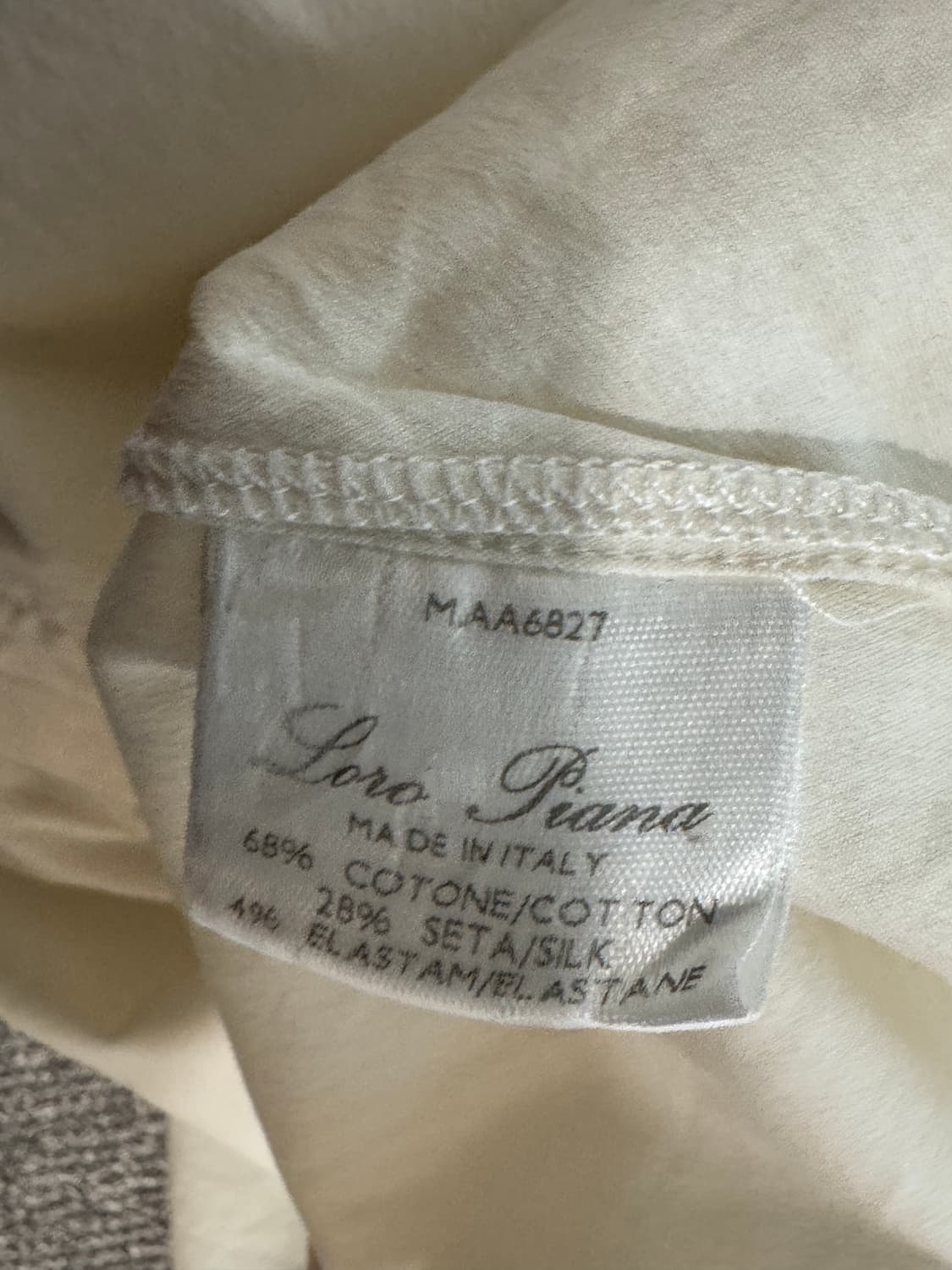 로로피아나 오프화이트 러플 셔츠 46 상품이미지6